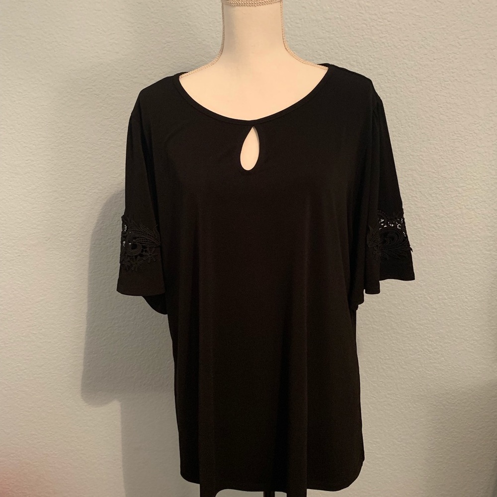 NWT Charter Club Plus Size Flutter Sleeve Top